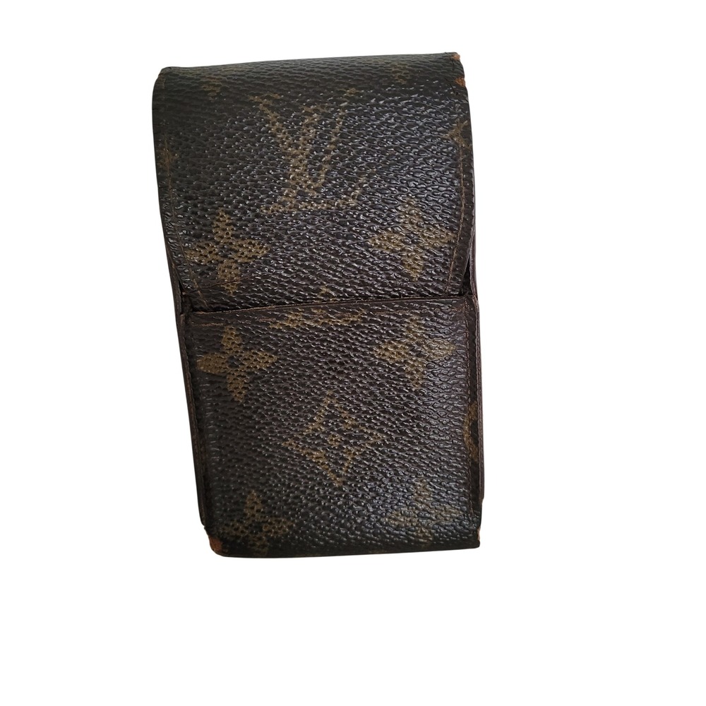 Louis Vuitton Monogram Etui Cigarette Case Brown Vintage MI1821 LV Accessory